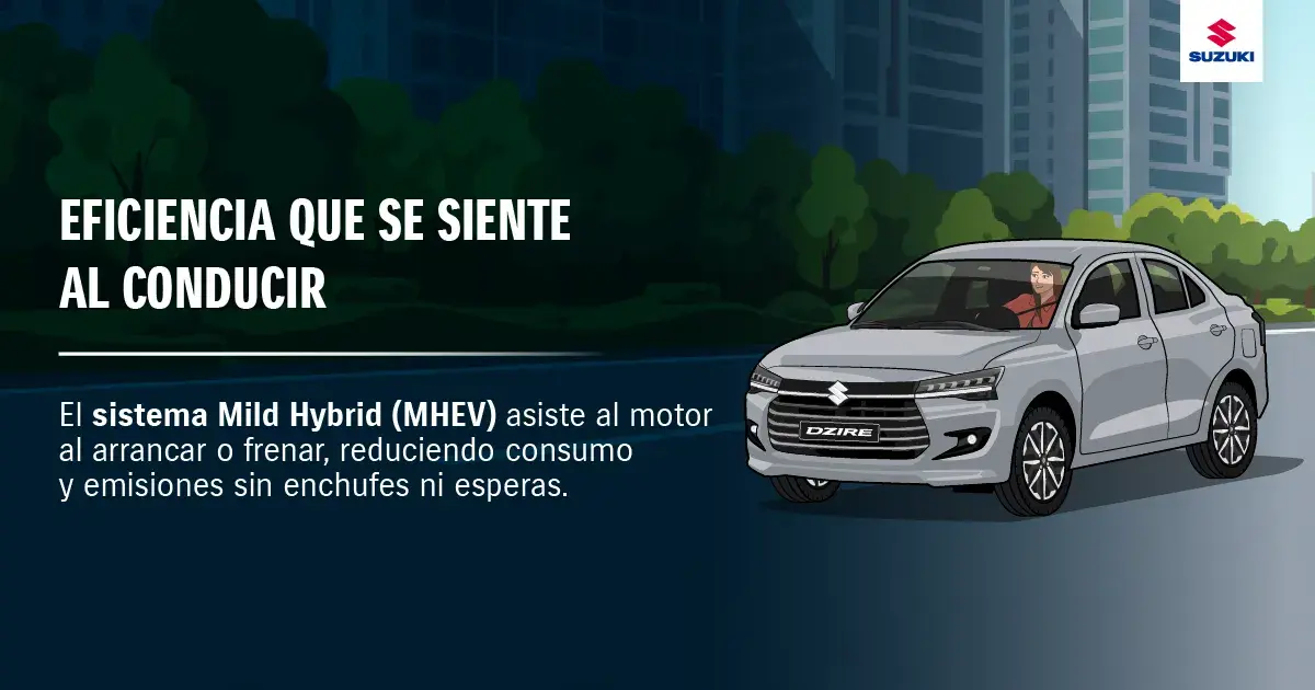 Autos sedán nuevos: New Dzire Hybrid.