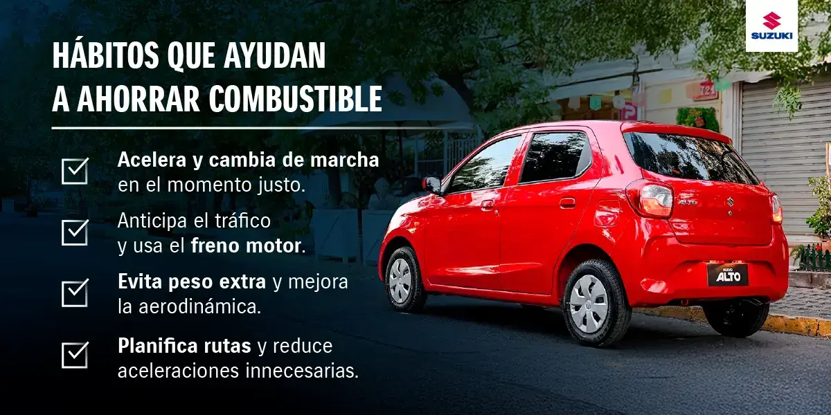 Hábitos para el ahorro de combustible en autos. Suzuki Alto.